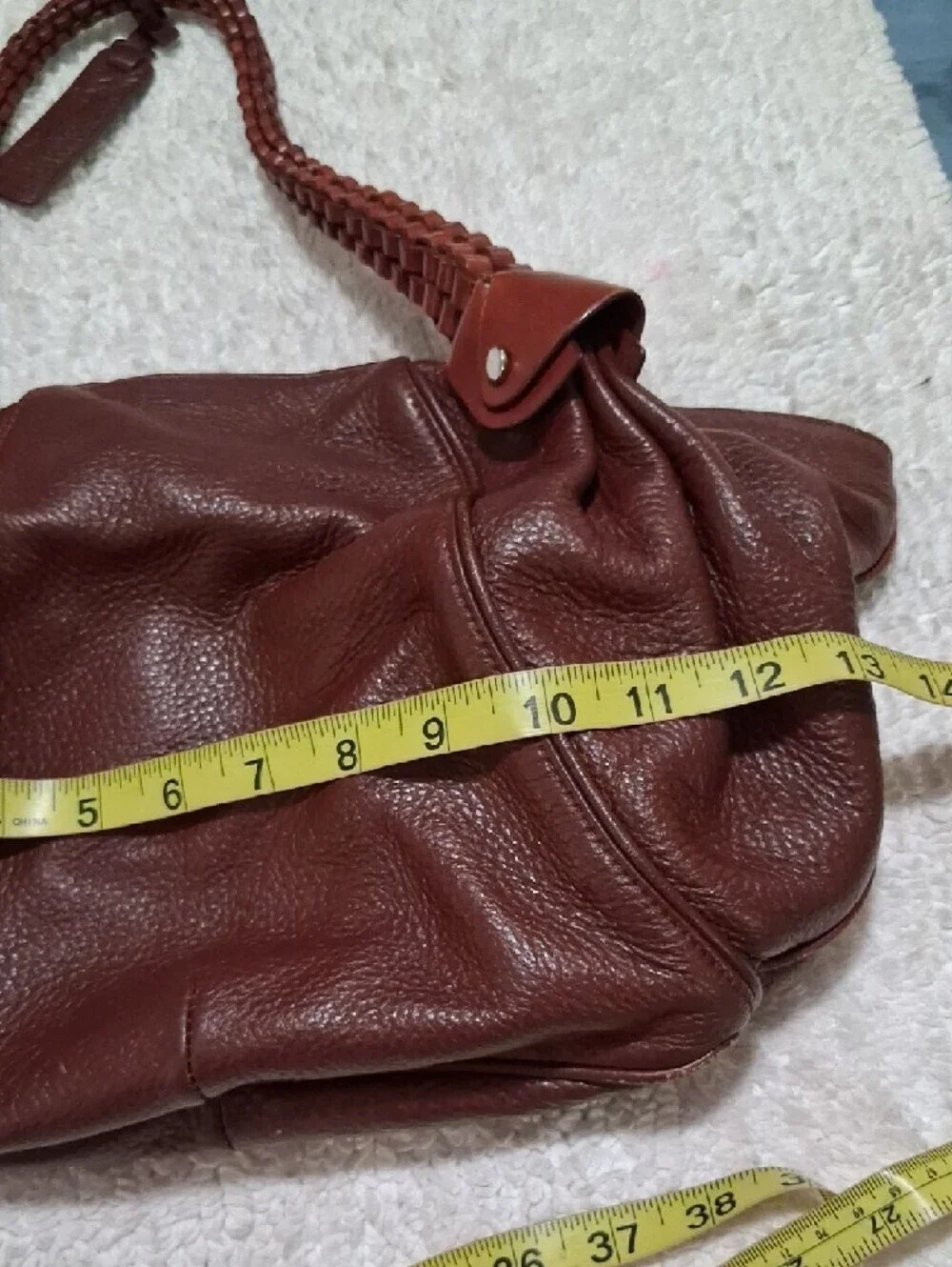 Everyday Woven-Handle Tote in Rich Chestnut Brown